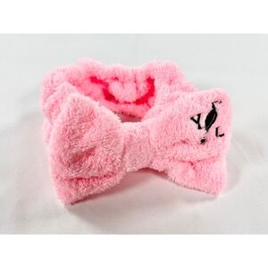 New Young Living Pink Terry Cloth Spa Headband Beauty School Skincare Bow GRWM
